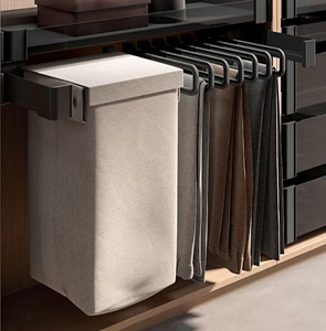 Hudson Laundry Hamper & Trouser Rack Pull-out